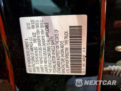 Zdjęcie 12 z 12 samochodu: 2023 HONDA RIDGELINE RTL-E VIN:5FPYK3F7XPB027566 - miniatura