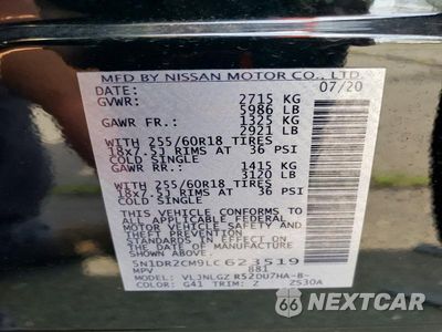 Zdjęcie 13 z 13 samochodu: 2020 NISSAN PATHFINDER SL VIN:5N1DR2CM9LC623519 - miniatura