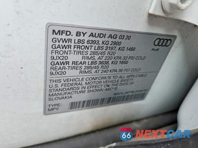 Zdjęcie 13 z 13 samochodu: 2020 AUDI Q7 PREMIUM PLUS VIN:WA1LJAF78LD008181 - miniatura