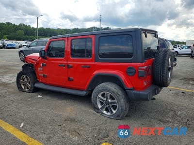 Drugie zdjęcie samochodu z przodu: 2020 JEEP WRANGLER UNLIMITED SAHARA VIN:1C4HJXEN6LW218927 - miniatura