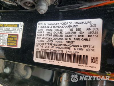 Zdjęcie 13 z 13 samochodu: 2020 HONDA CR-V EXL VIN:2HKRW2H83LH639802 - miniatura