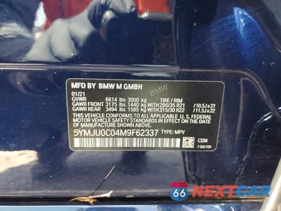 Zdjęcie 14 z 14 samochodu: 2021 BMW X5 M VIN:5YMJU0C04M9F62337 - miniatura