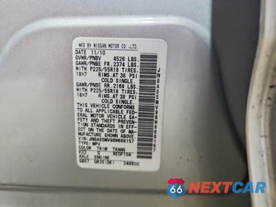 Zdjęcie 13 z 13 samochodu: 2011 NISSAN ROGUE S VIN:JN8AS5MV9BW668157 - miniatura