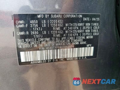 Zdjęcie 13 z 13 samochodu: 2025 SUBARU OUTBACK PREMIUM VIN:4S4BTAFC8S3250574 - miniatura