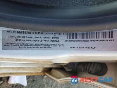 Zdjęcie 12 z 12 samochodu: 2017 MASERATI QUATTROPORTE S VIN:ZAM56RRA3H1206029 - miniatura