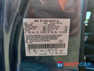 Zdjęcie 13 z 13 samochodu: 2012 FORD ESCAPE XLT VIN:1FMCU0DG1CKB39552 - miniatura