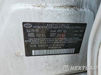 Zdjęcie 12 z 12 samochodu: 2019 HYUNDAI SONATA SEL VIN:5NPE34AF5KH816912 - miniatura