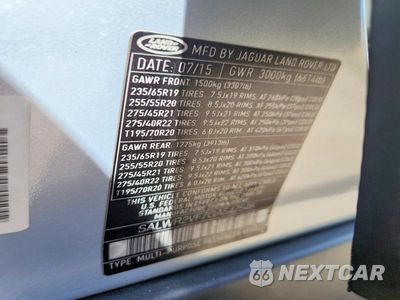 Zdjęcie 13 z 13 samochodu: 2016 LAND ROVER RANGE ROVER SPORT HSE VIN:SALWR2VF7GA547546 - miniatura