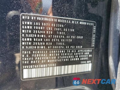 Zdjęcie 13 z 13 samochodu: 2021 VOLKSWAGEN TIGUAN SE VIN:3VV2B7AX3MM070992 - miniatura