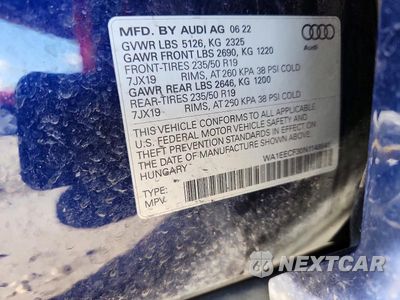 Zdjęcie 12 z 12 samochodu: 2022 AUDI Q3 PREMIUM PLUS S LINE 45 VIN:WA1EECF30N1148641 - miniatura