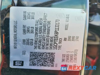 Zdjęcie 13 z 13 samochodu: 2023 CHEVROLET COLORADO TRAIL BOSS VIN:1GCPTEEK6P1133170 - miniatura