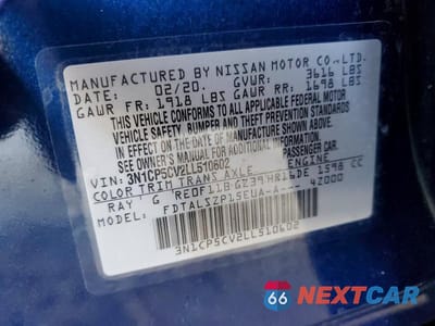 Zdjęcie 13 z 13 samochodu: 2020 NISSAN KICKS SV VIN:3N1CP5CV2LL510602 - miniatura