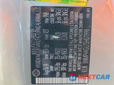 Zdjęcie 13 z 13 samochodu: 2025 HYUNDAI SANTA FE LIMITED VIN:5NMP44GL7SH071998 - miniatura
