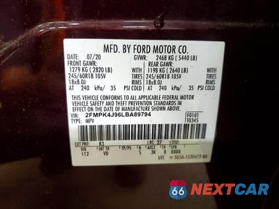 Zdjęcie 13 z 13 samochodu: 2020 FORD EDGE SEL VIN:2FMPK4J96LBA89794 - miniatura