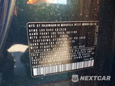Zdjęcie 13 z 13 samochodu: 2018 VOLKSWAGEN TIGUAN SE VIN:3VV2B7AX3JM219753 - miniatura