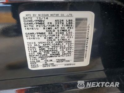 Zdjęcie 12 z 12 samochodu: 2015 NISSAN ROGUE SELECT S VIN:JN8AS5MV0FW751241 - miniatura