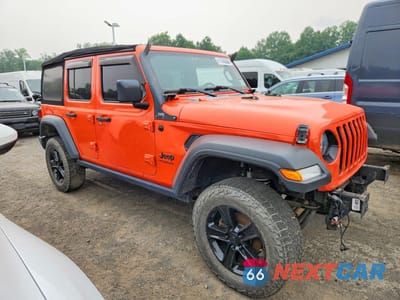 Czwarte zdjęcie samochodu z boku: 2020 JEEP WRANGLER UNLIMITED SPORT VIN:1C4HJXDG6LW285708 - miniatura