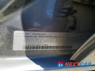 Zdjęcie 12 z 12 samochodu: 2014 AUDI A4 PREMIUM VIN:WAUBFAFL3EN014383 - miniatura