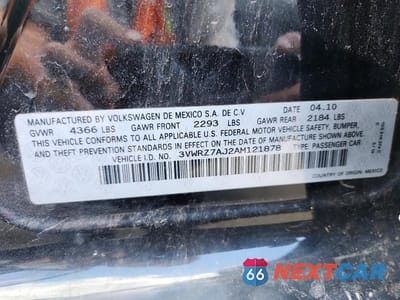 Zdjęcie 12 z 12 samochodu: 2010 VOLKSWAGEN JETTA SE VIN:3VWRZ7AJ2AM121878 - miniatura