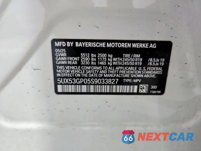 Zdjęcie 14 z 14 samochodu: 2025 BMW X3 30 XDRIVE VIN:5UX53GP05S9033827 - miniatura