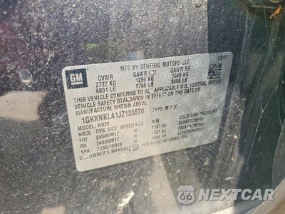 Zdjęcie 13 z 13 samochodu: 2018 GMC ACADIA SLE VIN:1GKKNKLA1JZ133670 - miniatura
