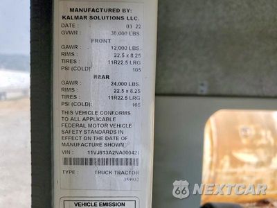 Zdjęcie 11 z 13 samochodu: 2022 KALMAR OTTAWA T2 YARD TRUCK VIN:11VJ813A2NA000421 - miniatura