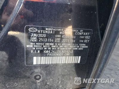 Zdjęcie 13 z 13 samochodu: 2020 HYUNDAI SONATA HYBRID BLUE VIN:KMHL24JJ5LA016212 - miniatura