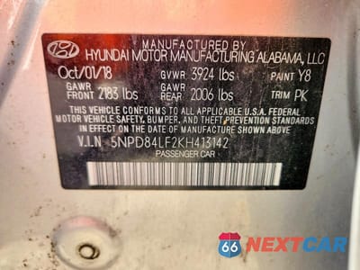 Zdjęcie 12 z 12 samochodu: 2019 HYUNDAI ELANTRA SE VIN:5NPD84LF2KH413142 - miniatura