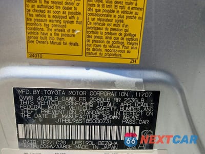 Zdjęcie 13 z 13 samochodu: 2008 LEXUS GS 460 VIN:JTHBL96S185000731 - miniatura