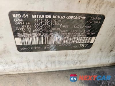 Zdjęcie 12 z 12 samochodu: 2019 MITSUBISHI OUTLANDER SPORT ES VIN:JA4AR3AU1KU025220 - miniatura