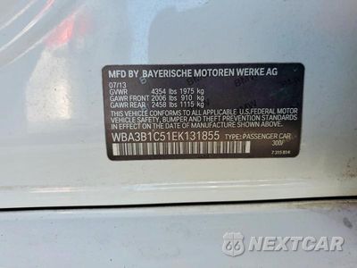 Zdjęcie 12 z 12 samochodu: 2014 BMW 320 I VIN:WBA3B1C51EK131855 - miniatura
