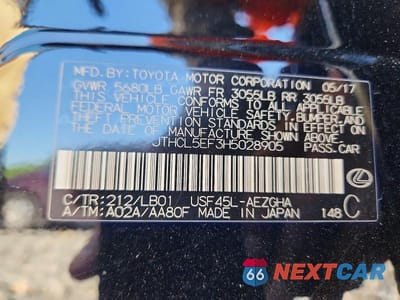 Zdjęcie 13 z 13 samochodu: 2017 LEXUS LS 460 VIN:JTHCL5EF3H5028905 - miniatura
