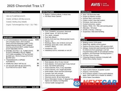 Zdjęcie 13 z 14 samochodu: 2025 CHEVROLET TRAX 1LT VIN:KL77LHEP5SC234675 - miniatura