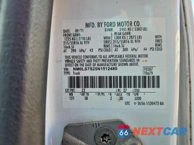 Zdjęcie 13 z 13 samochodu: 2022 FORD TRANSIT CONNECT XL DELIVERY VAN VIN:NM0LS7S25N1512480 - miniatura