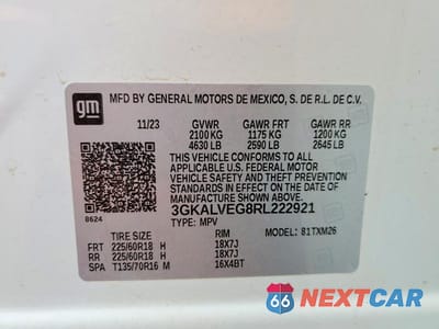 Zdjęcie 14 z 14 samochodu: 2024 GMC TERRAIN SLT VIN:3GKALVEG8RL222921 - miniatura
