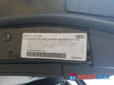 Zdjęcie 12 z 12 samochodu: 2017 AUDI A4 PREMIUM PLUS VIN:WAUENAF45HN012731 - miniatura