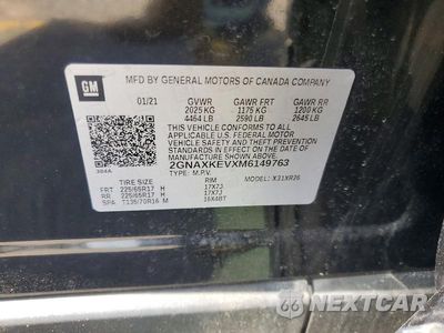 Zdjęcie 12 z 12 samochodu: 2021 CHEVROLET EQUINOX LT VIN:2GNAXKEVXM6149763 - miniatura