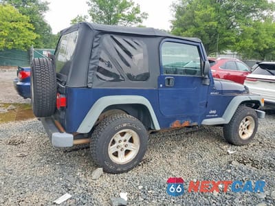 Trzecie zdjęcie samochodu z tyłu: 2006 JEEP WRANGLER / TJ SPORT VIN:1J4FA49S66P782382 - miniatura
