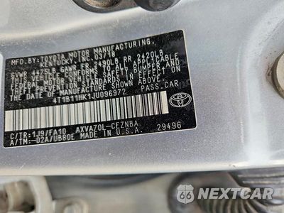 Zdjęcie 12 z 12 samochodu: 2018 TOYOTA CAMRY LE VIN:4T1B11HK1JU096972 - miniatura