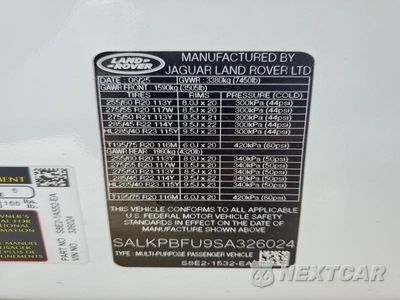 Zdjęcie 14 z 14 samochodu: 2025 LAND ROVER RANGE ROVER SE VIN:SALKPBFU9SA326024 - miniatura