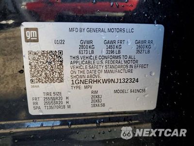 Zdjęcie 13 z 13 samochodu: 2022 CHEVROLET TRAVERSE LT VIN:1GNERHKW9NJ132324 - miniatura