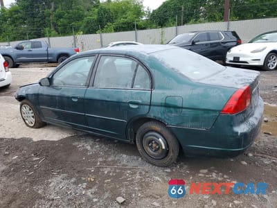 Drugie zdjęcie samochodu z przodu: 2001 HONDA CIVIC EX VIN:2HGES267X1H512637 - miniatura