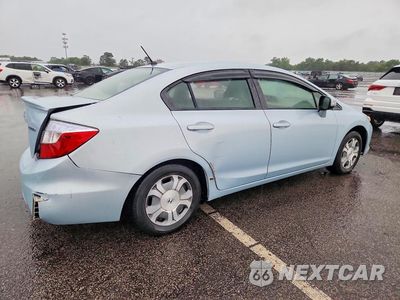 Trzecie zdjęcie samochodu z tyłu: 2012 HONDA CIVIC HYBRID VIN:JHMFB4F20CS006375 - miniatura