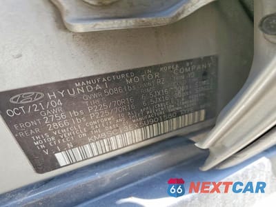 Zdjęcie 13 z 13 samochodu: 2005 HYUNDAI SANTA FE GLS VIN:KM8SC13EX5U901580 - miniatura