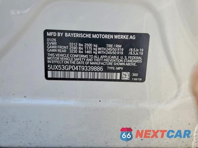 Zdjęcie 13 z 13 samochodu: 2026 BMW X3 30 XDRIVE VIN:5UX53GP04T9339886 - miniatura