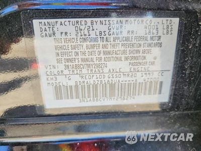 Zdjęcie 12 z 12 samochodu: 2021 NISSAN SENTRA SV VIN:3N1AB8CV7MY298274 - miniatura