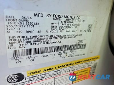 Zdjęcie 13 z 13 samochodu: 2017 FORD EXPEDITION XL VIN:1FMJU1GT1HEA09668 - miniatura