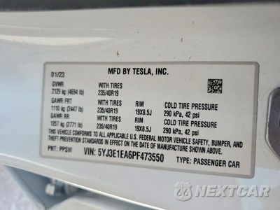 Zdjęcie 12 z 12 samochodu: 2023 TESLA MODEL 3 VIN:5YJ3E1EA6PF473550 - miniatura