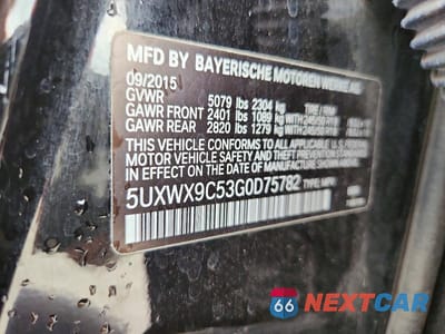 Zdjęcie 13 z 13 samochodu: 2016 BMW X3 XDRIVE28I VIN:5UXWX9C53G0D75782 - miniatura