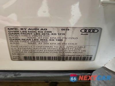Zdjęcie 14 z 14 samochodu: 2019 AUDI Q5 PREMIUM PLUS VIN:WA1BNAFY6K2119945 - miniatura